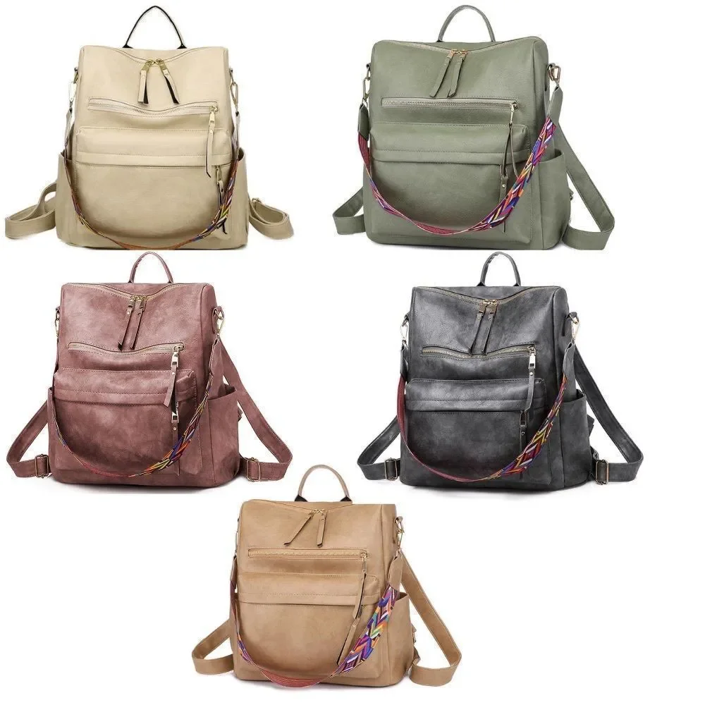 Brand New Green Leather Backpack